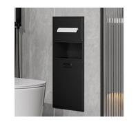 Douche en acier inoxydable - Étagère encastrée étanche pour pièce humide, alcôve encastrée pour articles de toilette, shampooing, papier toilette, poubelle - Étagère de rangement élégante pour salle