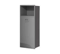 Douche encastrée en Acier Inoxydable avec Poubelle intégrée - Solution de Rangement Verticale Double Couche Nizer, sans carrelage, Beige, 30 x 78 x 14 cm, Gain de Place