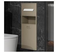 Douche encastrée en Acier Inoxydable avec Poubelle intégrée - Solution de Rangement Verticale Double Couche Nizer, sans carrelage, Beige, 30 x 78 x 14 cm, Gain de Place