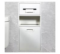 Douche encastrée en acier inoxydable - Étagère de rangement intégrée pour shampooing et articles de toilette Blanc 30 x 67 x 14 cm - Solution moderne pour salle de bain