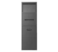 Douche étanche - Alcôve encastrée en acier inoxydable pour articles de toilette mur flexible rt pour rangement de papier toilette shampooing - étagères de salle de bain noir/gris 63 x 20 x 13,5 cm