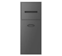 Douche étanche en acier inoxydable - Alcôve murale encastrée pour articles de toilette, papier toilette et shampooing - Noir gris 52 x 20 x 13,5 cm - Étagères idéales pour salle de bain