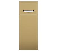 Douche étanche en acier inoxydable doré - Étagères de salle de bain élégantes pour articles de toilette, shampooing et papier toilette - Mur intégré pour pièce humide, alcôves de rangement à domicile