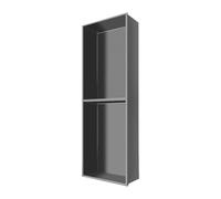 Douche étanche en acier inoxydable - Étagère moderne de niveau 1/2/3/4 - Pas besoin de carrelage - Gris - 70 x 28 x 12,5 cm - Solution de rangement élégante pour douche
