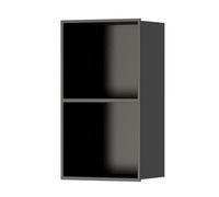 Douche étanche en acier inoxydable - Pas de carrelage nécessaire, étagère de rangement encastrée noire pour salle de bain, 900 x 280 x 125 mm (option grise : 700 x 280 x 125 mm)