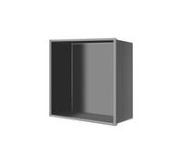 Douche étanche en acier inoxydable - Rangement mural encastré pour salle de bain 1/2/3/4 niveaux, pas besoin de carrelage gris, 81,3 x 81,3 x 1 pour une douche ultime.