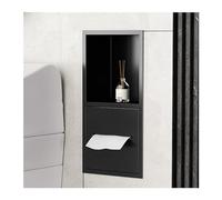 Douche étanche encastrée en acier inoxydable 304 Nizer pour salle de bain pour articles de toilette, shampooing et papier toilette, solution de rangement élégante pour salle d'eau