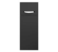 Douche étanche - Étagères de salle de bain en acier inoxydable pour articles de toilette, shampooing et papier toilette - Mur intégré pour pièce humide - Noir, 60 x 28 x 1 cm