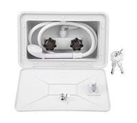 Douche Extérieure Portable, Douches de Randonnée Voyage avec Accessoire de Verrouillage, Tuyau de Robinet, Résistant Aux Intempéries, Kit de Cabine de Douche Extérieure pour Camping-car