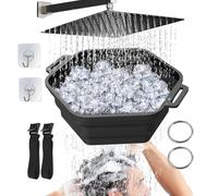 Douche glacée portable à refroidissement rapide | Refroidisseur de bain de glace pliable, accessoire de douche, bain de glace douche en silicone pour athlètes