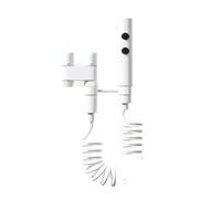 Douche hygiénique for salle de bain, toilettes, Bidet, pomme de douche, Valve d'angle à Double sortie, pulvérisateur de nettoyage d'eau un sur deux pour éviers de caravanes et de maisons(blanc)
