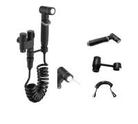 Douche hygiénique for salle de bain, toilettes, bidet, pommeau de douche, double sortie, robinet d'angle, accessoires de salle de bain, bidet, siège de toilette(Black bidet set)