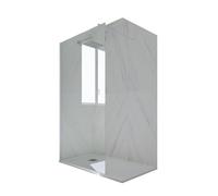 DOUCHE ITALIENNE WALK IN 100 EN PVC BLEU VINTAGE VERRE KOLORS