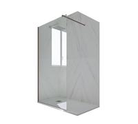 DOUCHE ITALIENNE WALK IN 100 EN PVC CHOCOLAT VERRE KOLORS