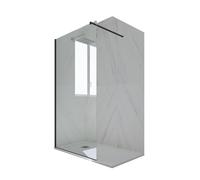 DOUCHE ITALIENNE WALK IN 90 EN PVC NOIR MATT VERRE KOLORS