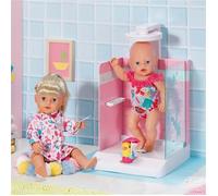 Douche jouet - BABY BORN - Pompe électronique - Pare-éclaboussures inclus - Pour poupon 43cm - Dès 3 ans