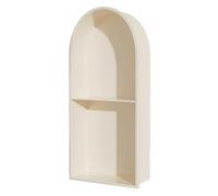 Douche multicolore en acier inoxydable, design intégré à 2/3 niveaux, blanc cassé avec lumière, solution de rangement durable et élégante pour salle de bain