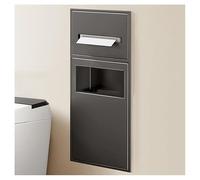 Douche murale à double niveau avec étagère Nizer étanche - Solution de rangement encastrée en acier inoxydable pour salle de bain peu encombrant et accès facile