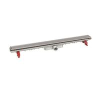 Douche Nicoll Caniveau faible hauteur 890mm Ø40 réversible argenté en plastique avec verre trempé 4mm