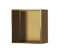 Douche noire mate et dorée - Séparateur mural en acier inoxydable pour le rangement - Design polyvalent pour salle de bain et douche, solution durable et élégante