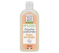 Douche parfumée et hydratante au quotidien - SO'BIO ETIC Gel douche Fruits du Verger, format 300 mL, certifié bio, fabriqué en France - Lot de 3