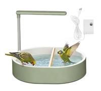 Douche perroquet - Bain d'oiseaux alimenté par USB, circulation d'eau courante, design silencieux contre les éclaboussures | Douche montée en cage intérieure extérieure pour perroquets Conures