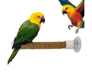 Douche perroquet, perchoir oiseau pour fenêtre | Parakeet Wall Rack,Bird Perch Suction Cup Portable Cage Fournir des Accessoires pour Cockatoo Parakeet Training Window Mirror