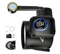 Douche portable à 5 vitesses pour une utilisation en extérieur avec affichage numérique de la température et 180 minutes d'utilisation Seau de douche pliable