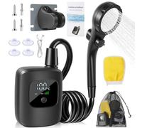 Douche Portable De Camping - 2400mAh Équipement De Bains En Plein Air,Pompe de Douche Extérieure,Utilisation Polyvalente Pour Campeurs, Plage, Randonnée, Caravanes, Voyage, Pêche