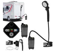 Douche Portable De Camping,Douche Extérieure Rechargeable avec Affichage LED - 3 Modes De Pulvérisation, Pompe Étanche Extérieure Pour Randonnée Plage Voyage Et Bain Pour Animaux