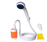 Douche Portable Douche de camping pour la Douche à Domicile ou en Plein air Lavage de Voitures Bain de Animaux Végétation Arrosage avec Tête de Douche Vanne D'arrêt et Batterie 4800mAH intégrée