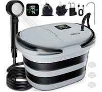 Douche Portable Longue Durée-Unité Intégrée de 20L Douche Camping IPX8 Pliable 13000mAh écran LED 5 Vitesses Réglables Fruits