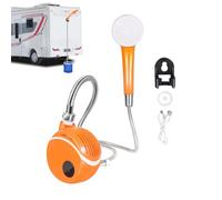 Douche portable pour camping, douche de camping - Affichage numérique de la température Camp Douche - Tête de pompe étanche rechargeable pour les voyages de randonnée en plein air RV PET Était