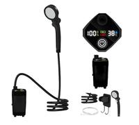 Douche portable pour camping - Douche de voyage rechargeable, pompes étanches avec écran LED, contrôle du débit réglable, 3 modes de pulvérisation | Jardin, plage, bain pour animaux, camping-car