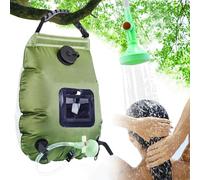 Douche portative pour le camping | Pochette de bain solaire de 5 gallons/20 L avec pomme de douche et tuyau | extérieure du camp | Pour la plage extérieure, l'intérieur, la maison, la cabine, l