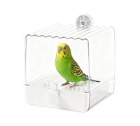 Douche pour Oiseaux Bain d'Oiseaux Avec Douche Et Mangeoire | Porte-Nourriture Pour Calopsittes Pour Oiseaux De Petite Et Moyenne Taille Inséparables Canaris Perroquet Perruches Mannikin