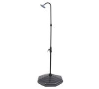 Douche solaire 20 l en aluminium HDPE - Douche de piscine avec tube en aluminium et support en polyéthylène haute densité - Pommeau de douche ABS pour jardin, camping et plage - Durable et légère
