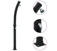 vidaXL Douche solaire Noir 214 cm 20 L