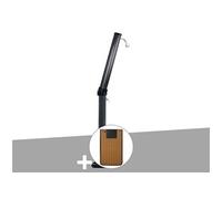 Douche solaire 23 L Solaris Xtra + Plancher solaire Bois Teck - Ubbink