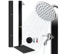 Douche solaire AREBOS 35L avec élément de sol & douche de pied, capot inclus