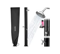 Douche solaire camping avec pommeau pivotant 360° en plastique noir 40 l réservoir écologique