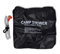 Douche solaire de camping et voyage 40 L robuste - vidaXL - noir - 40 x 40 x 24 cm 358lpk27a