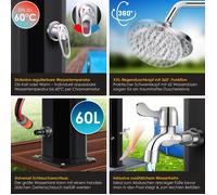 Douche solaire de jardin - KESSER - Réservoir 40 litres - Chauffage solaire jusqu'à 60°C