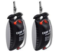 Douche solaire d'extérieur de camping 20 L Douche solaire de camping et voyage 20 L 2 pcs 31240