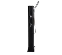 Douche solaire droite Alu Noir 20 L avec rince pied