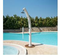 Douche Solaire Exterieure En Aluminium Blanc Sined Dafne White Shower