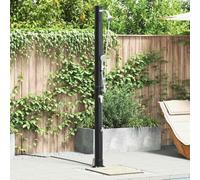 Douche solaire extérieure noire 217 cm PVC et aluminium douche de jardin à énergie solaire avec tête réglable, résistante aux UV, idéale pour piscine, jacuzzi, piscine de jardin