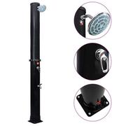Douche solaire extérieure - vidaXL - 40 L - Noir - PVC, aluminium, laiton
