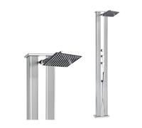 Formidra Douche hybride extérieure Dada Straight – Raccords eau chaude/froide, douchette amovible