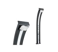 Douche Hybride Dada Curve 40L - 228 cm - Socle : 32.4x14cm - Anthracite / Alu brossé
